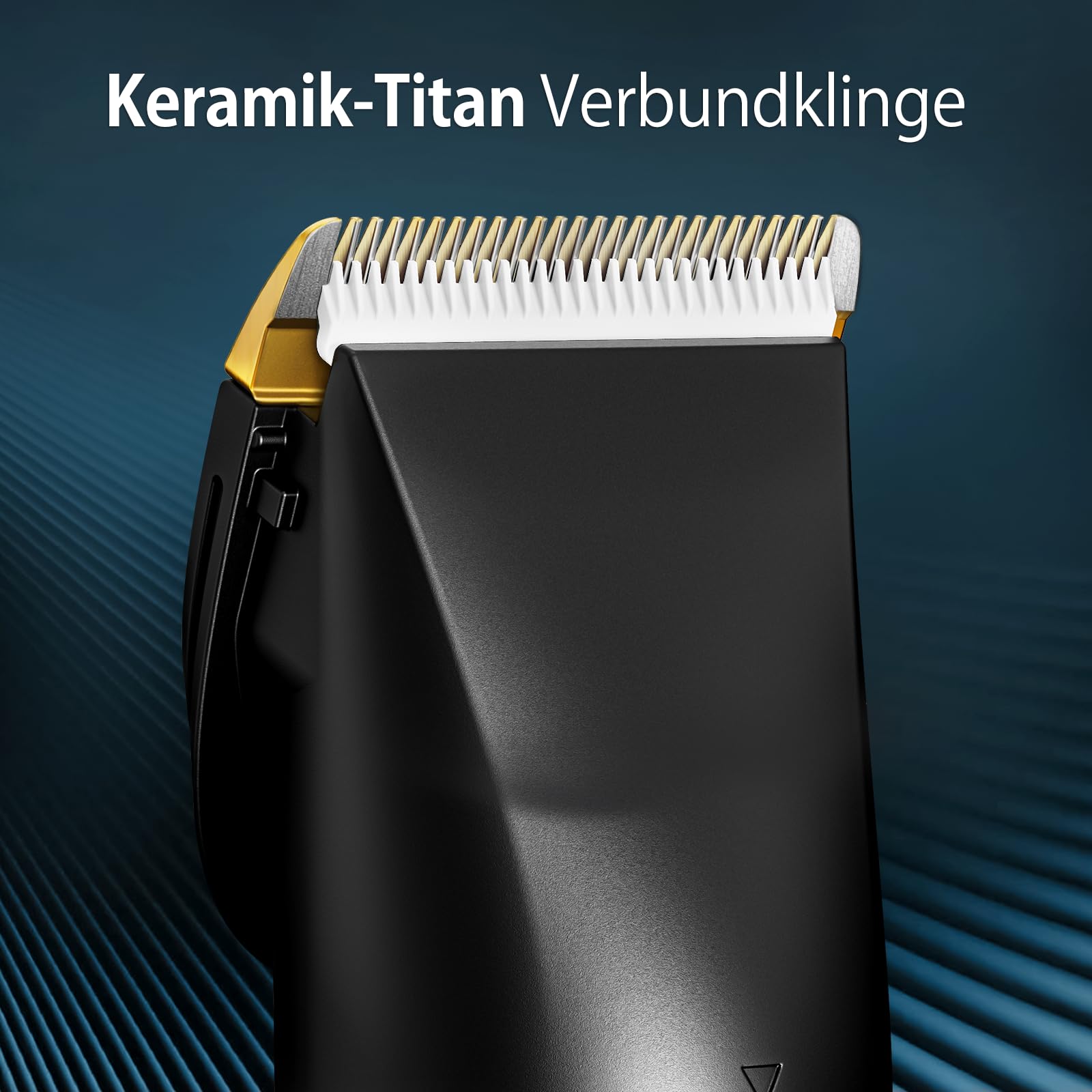 2-in-1 Profi-Haarschneidemaschine und Herren-Barttrimmer – Elektrischer Herrenrasierer für Gesicht/Kopf/Körper mit abnehmbaren Keramik-Titan-Klingen, 9 Längenstufen, rutschfest Mattgriff