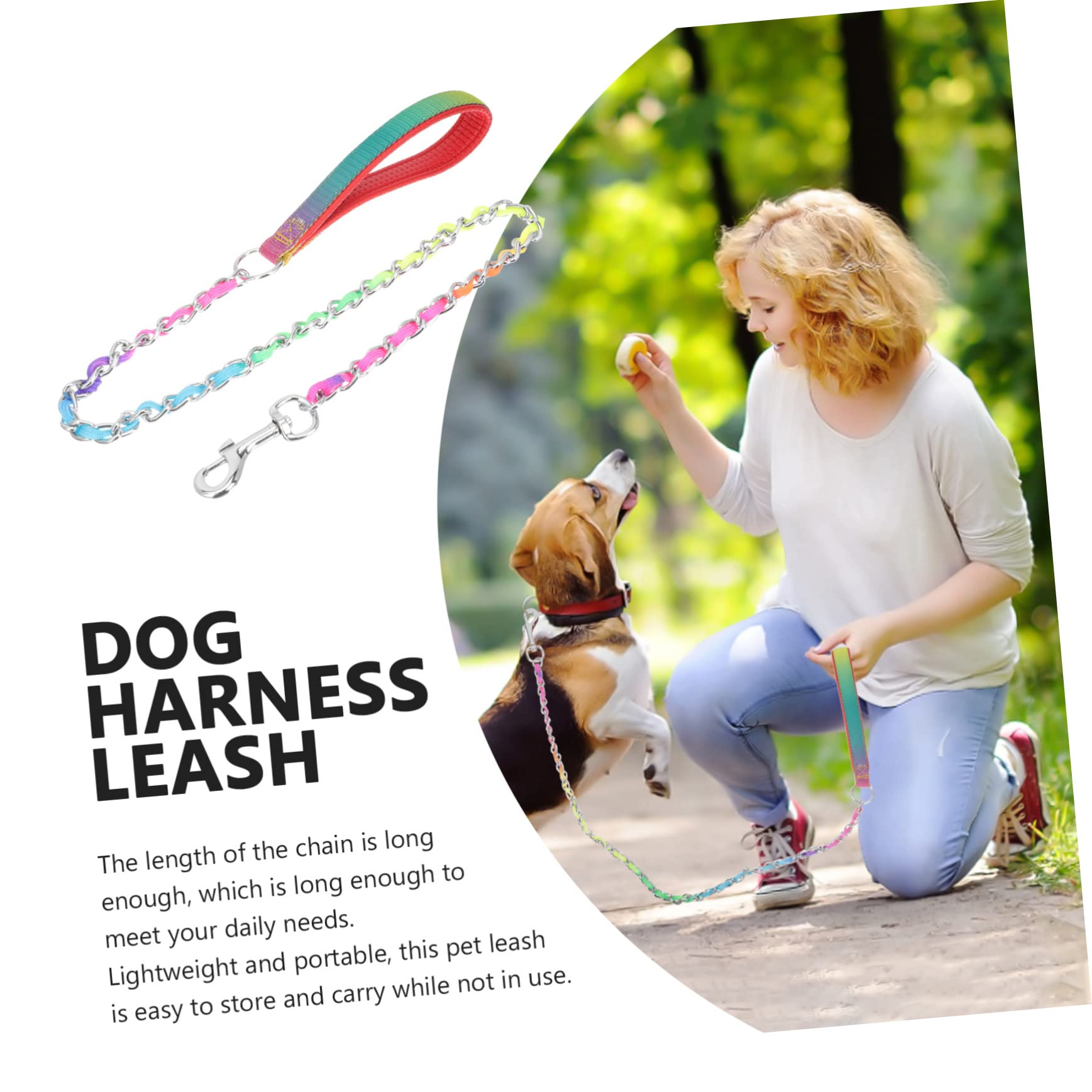 Kisangel 2piezas Correa De Perro Resistente Al Desgaste Cadena para Mascotas Accesorio Práctico para Cachorros para Paseos y Entrenamiento