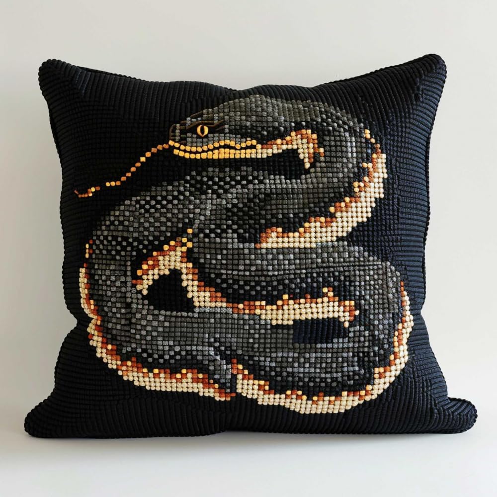 DIY Knüpfkissen-Set - Kreatives Bastelset Mit Schloss-Design