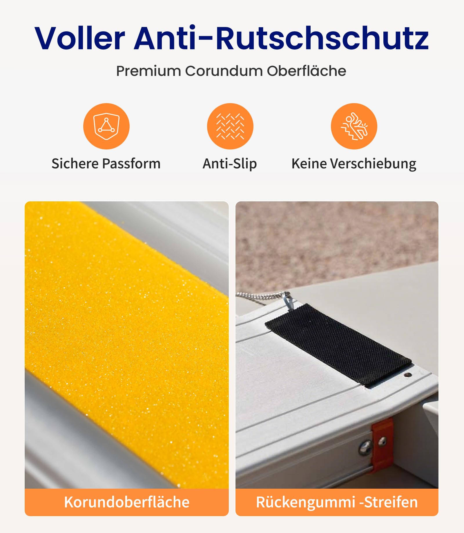 VOCIC CP31 Rollstuhlrampe für Treppen 92-152CM,Rampe für Rollstuhl tragbare | Aluminium klappbar stabil Teleskoprampe für Rollstühle nur 7KG, Fahrradrampe Auffahrrampe Laderampe bis 300KG,Gelb