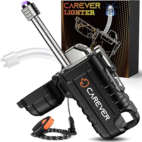 Encendedores eléctricos impermeables regalos para hombres 360 USB flexible de arco de plasma encendedor de camping - Relleno de calcetines de