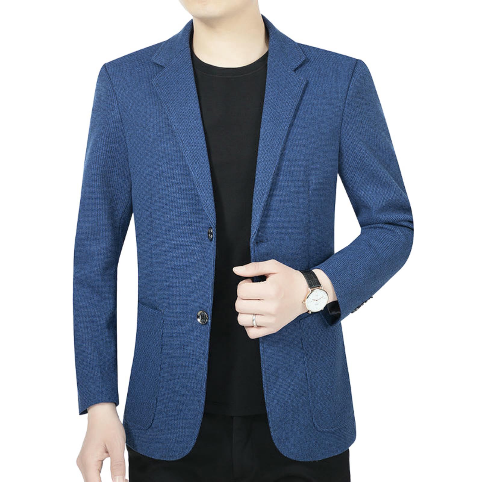 Blazer en laine décontracté homme veste mi-saison du bureau au dîner - 8
