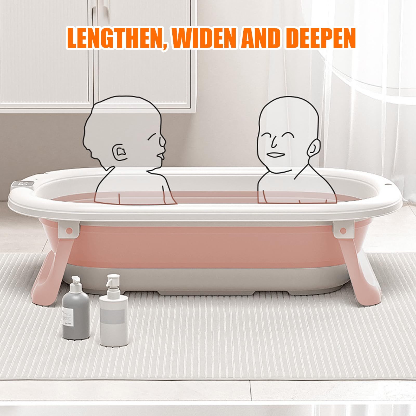 Baignoire Bébé Pliable avec Thermomètre 0-36 Mois