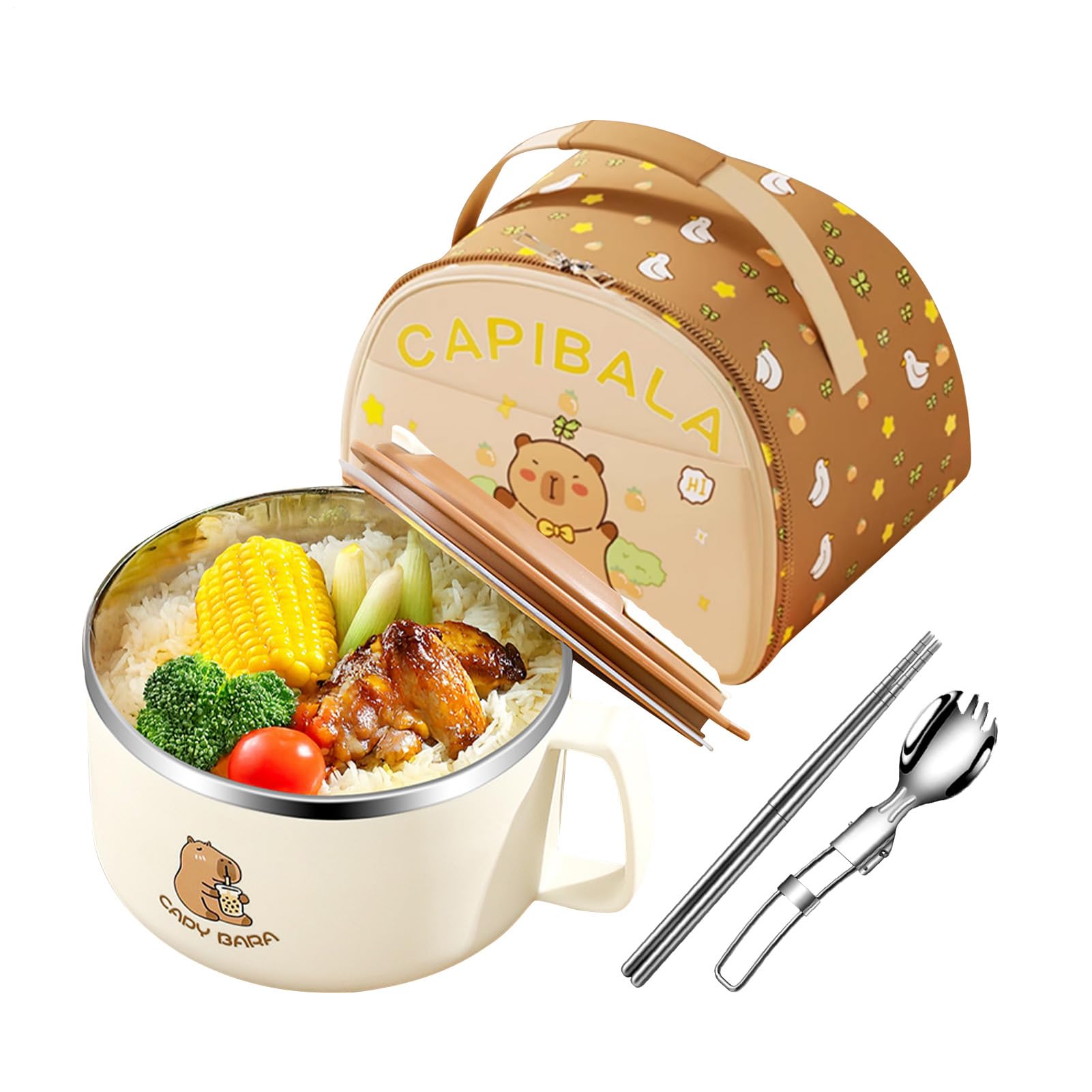 Récipient de nourriture Capibara grand bol de soupe et salade