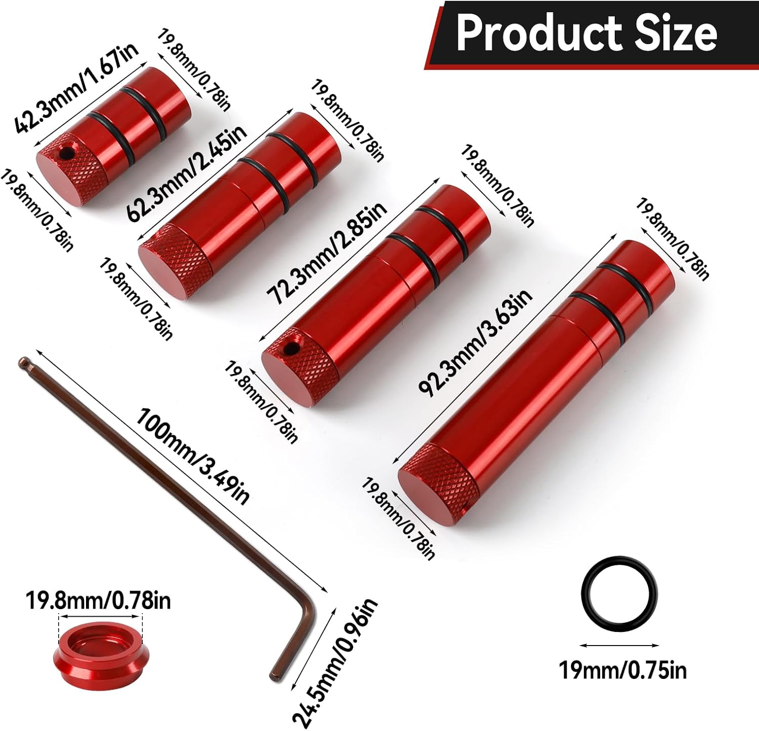 20mm Bench Dogs Set of 8, Non-Slip Aluminum Alloy Table Planing Stop Bench Dogs for T-Track Woodworking Table Workbench Peg Brake Stops Positioning Planing Plug for 20mm Dog Hole, Red