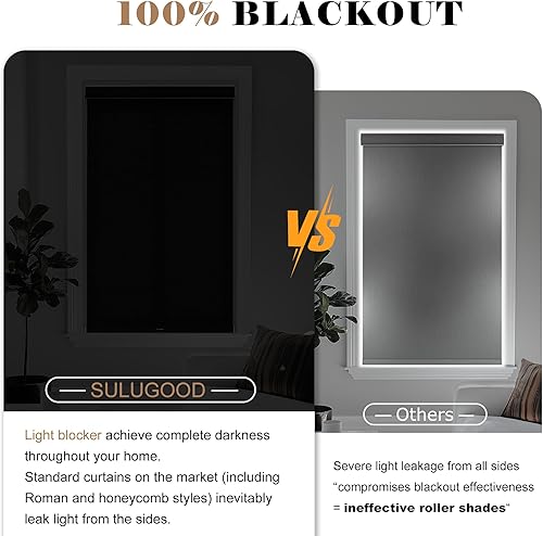 Miniatura 3 de persianas opacas enrollables para ventanas, persianas enrollables sin cordones, persianas enrollables de tela con aislamiento térmico y protección