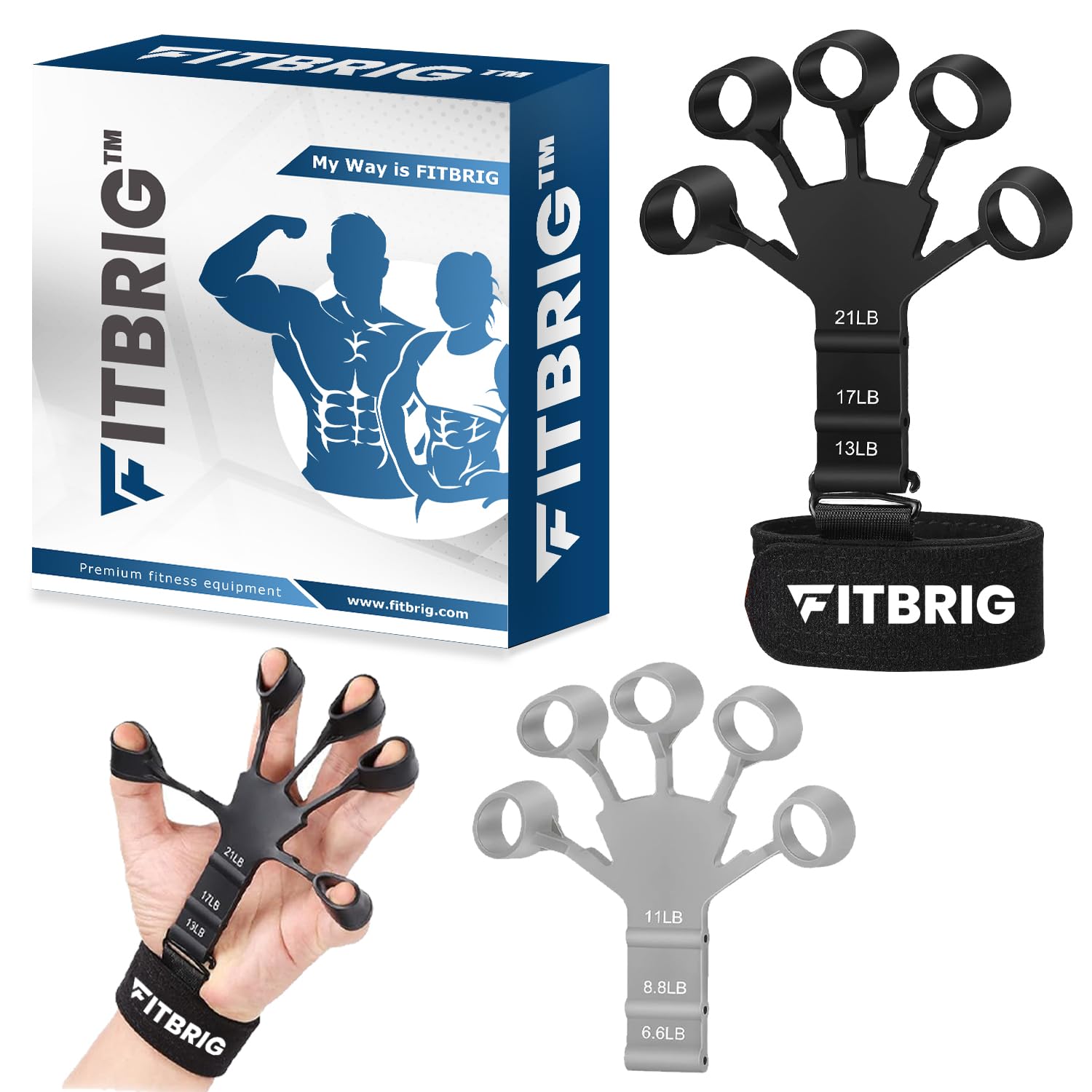 Buy FITBRIG™ Professional Gripster,Grip Strength Trainer Set 2
