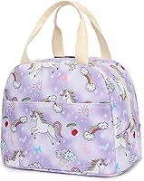 Vista 15 de Lonchera para niñas y mujeres, reutilizable, aislada, para la escuela, el trabajo, picnic (lunares)