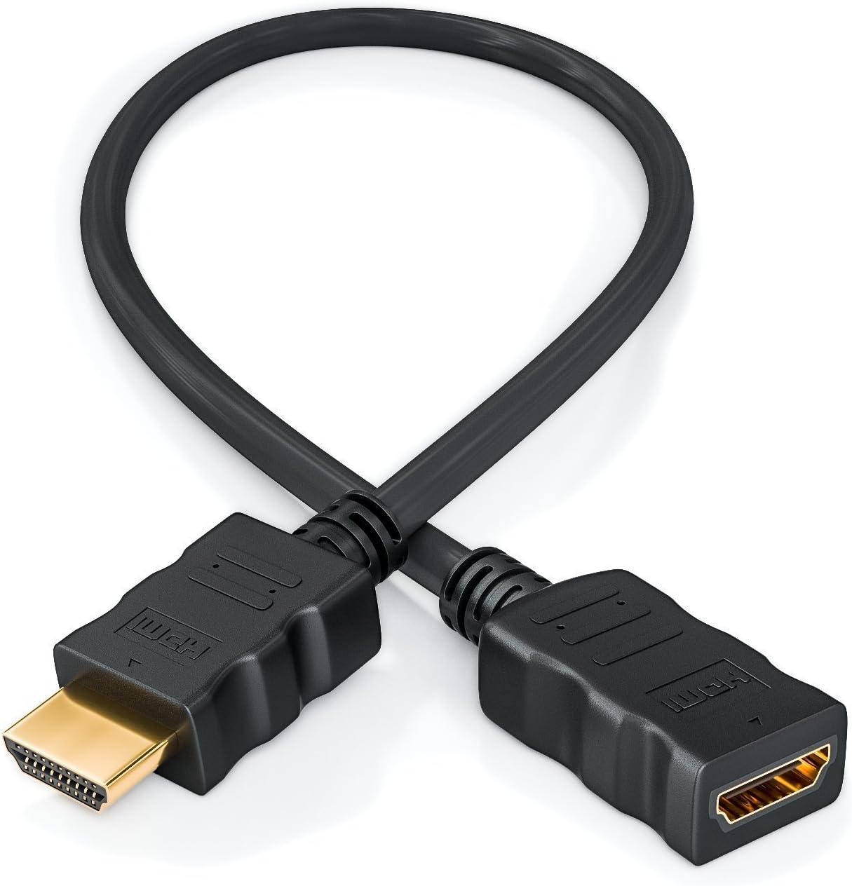 1m HDMI Cable Extension, HDMI Male to Female Cable, 4K 3D HDMI Extension Lead for HDTV, PC, Laptop, Roku, Xbox One / 360, PS 3/4, Chromecast Ultra, Oculus Rift CV1 and More