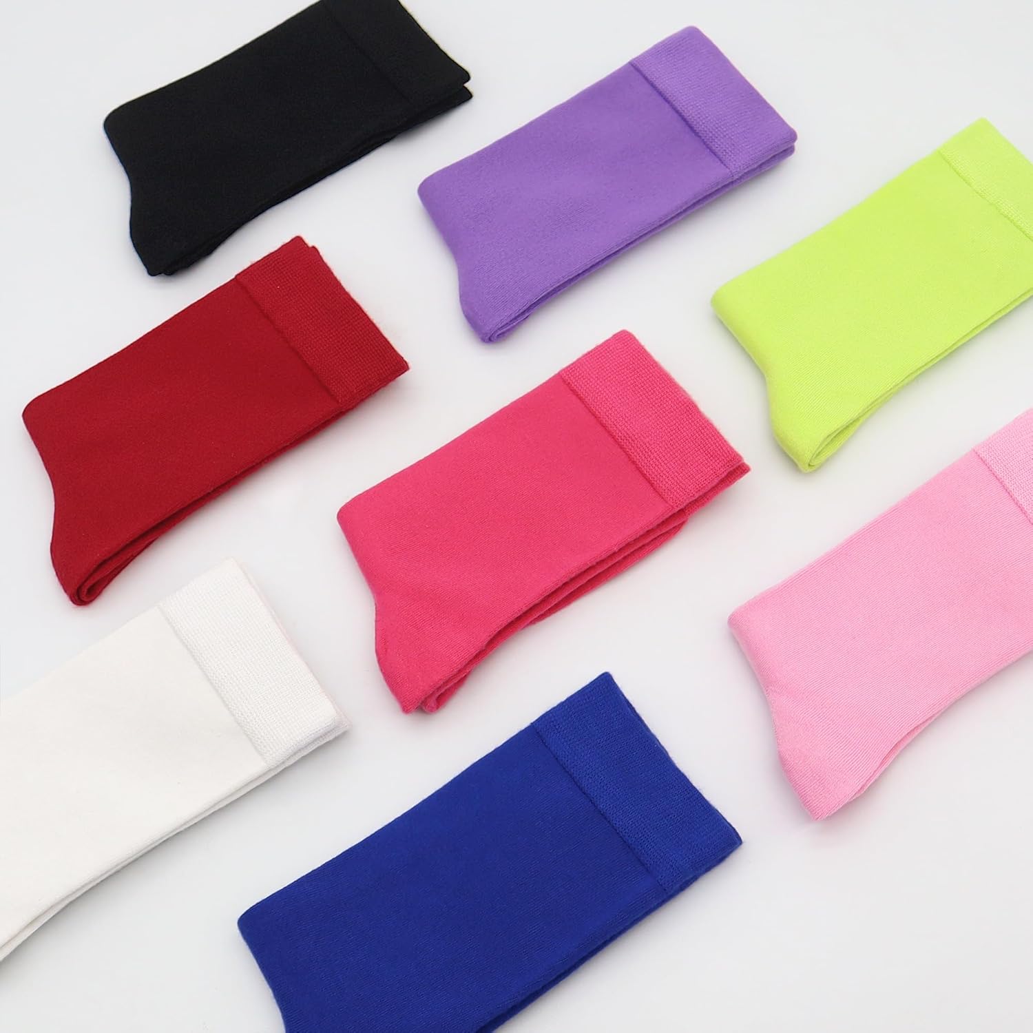 Kids Thin Crew Socks Viscose Bamboo Colorful Breathable Socks for Boy Girl Funny Solid Dress School Uniform 6 Pairs - Image 5