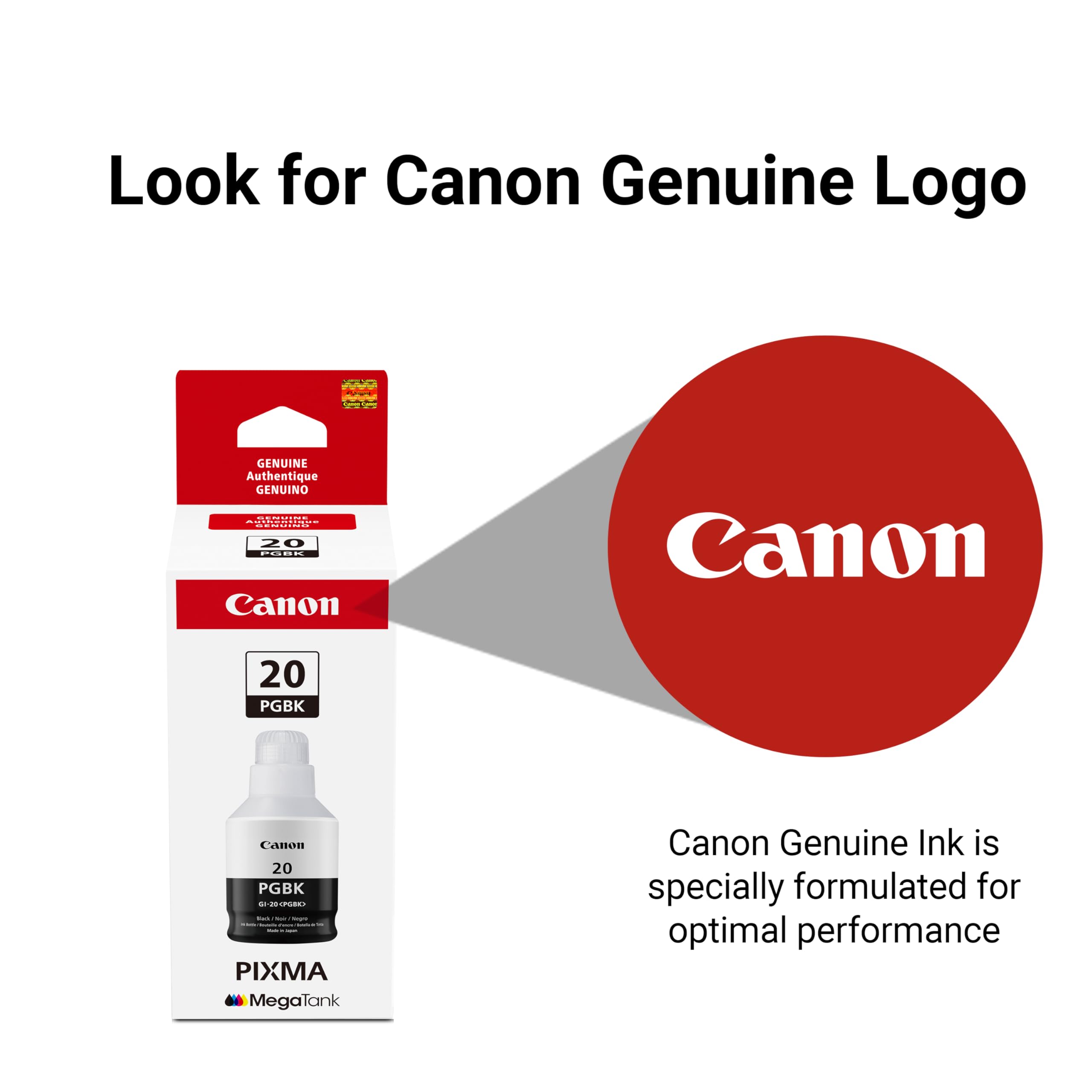 SOKUMI Genuine Canon GI-20 Pigment Black Ink Bottle