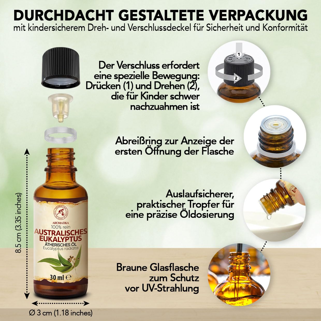 Olejek Eteryczny z Australijskiego Eukaliptusa 30 ml - Olejek Aromatyczny do Dyfuzora - Aromaterapia - Świece Zapachowe - Mydła - Odświeżanie Powietrza