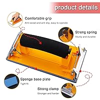 Vista 4 de Soporte para papel de lija con mango de esponja, paquete de 36 piezas de 120 a 3000 granos surtidos de papel de lija para uso en seco y húmedo con 1