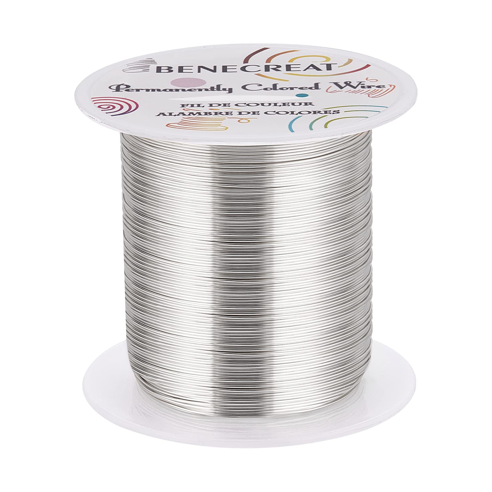 Fil d'argent de qualité supérieure 0.5mm BENECREAT longue durée pour emballage de perles