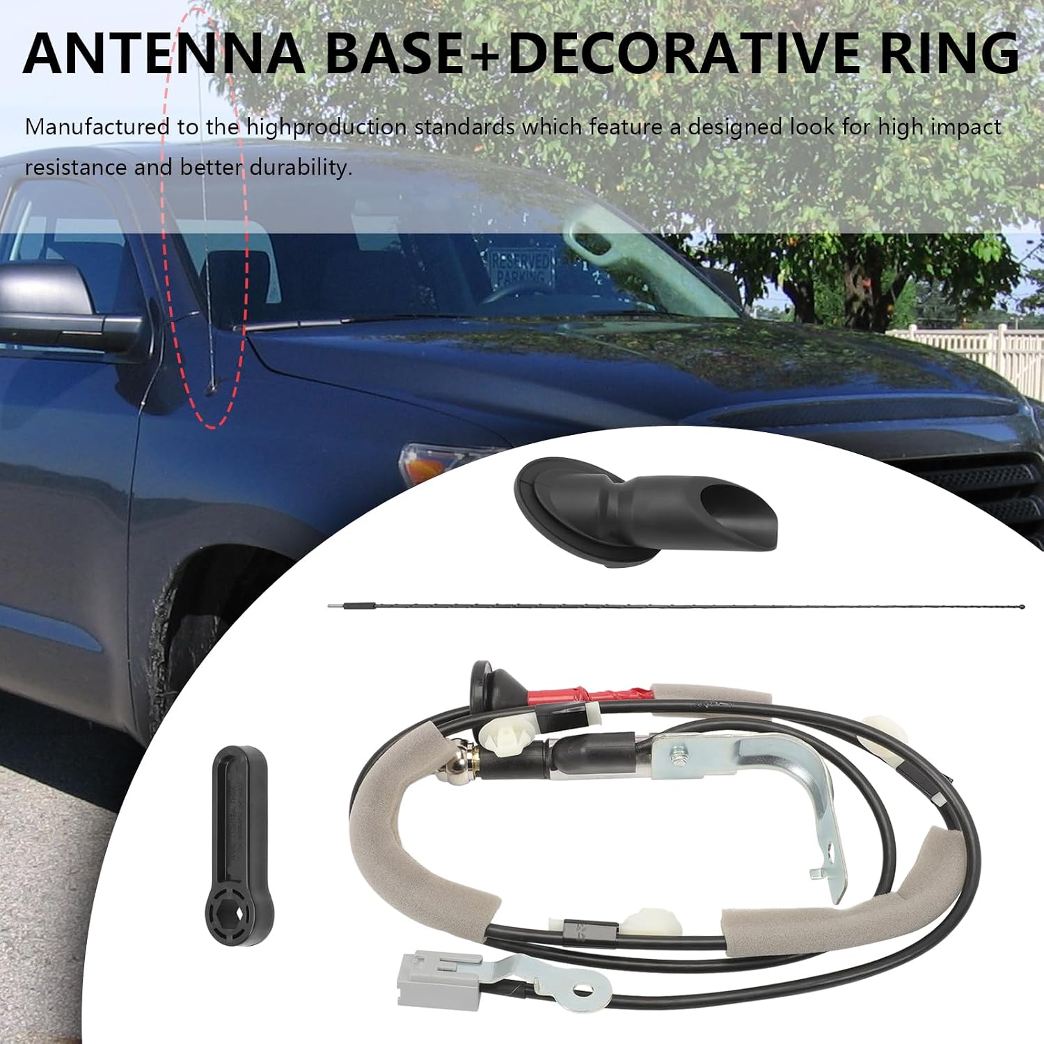 Antenna Base Kit Compatible with 2007-2013 Tundra 863090C040 Antenna Assembly w/Holder 86309-0C040