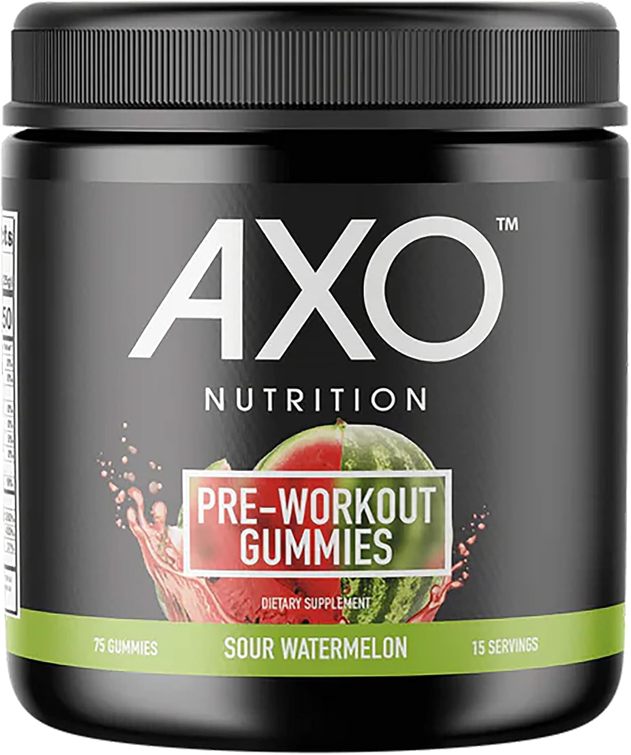 AXO Nutrition, Pre-Workout Energy Gummies, Sour Watermelon Flavor