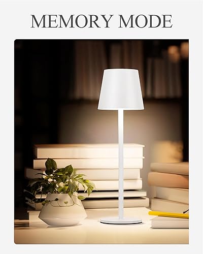 Miniatura 6 de Faithorse Paquete de 2 lámparas de mesa inalámbricas RGB, 8 modos RGB y control táctil, lámpara de escritorio con batería recargable, IP54