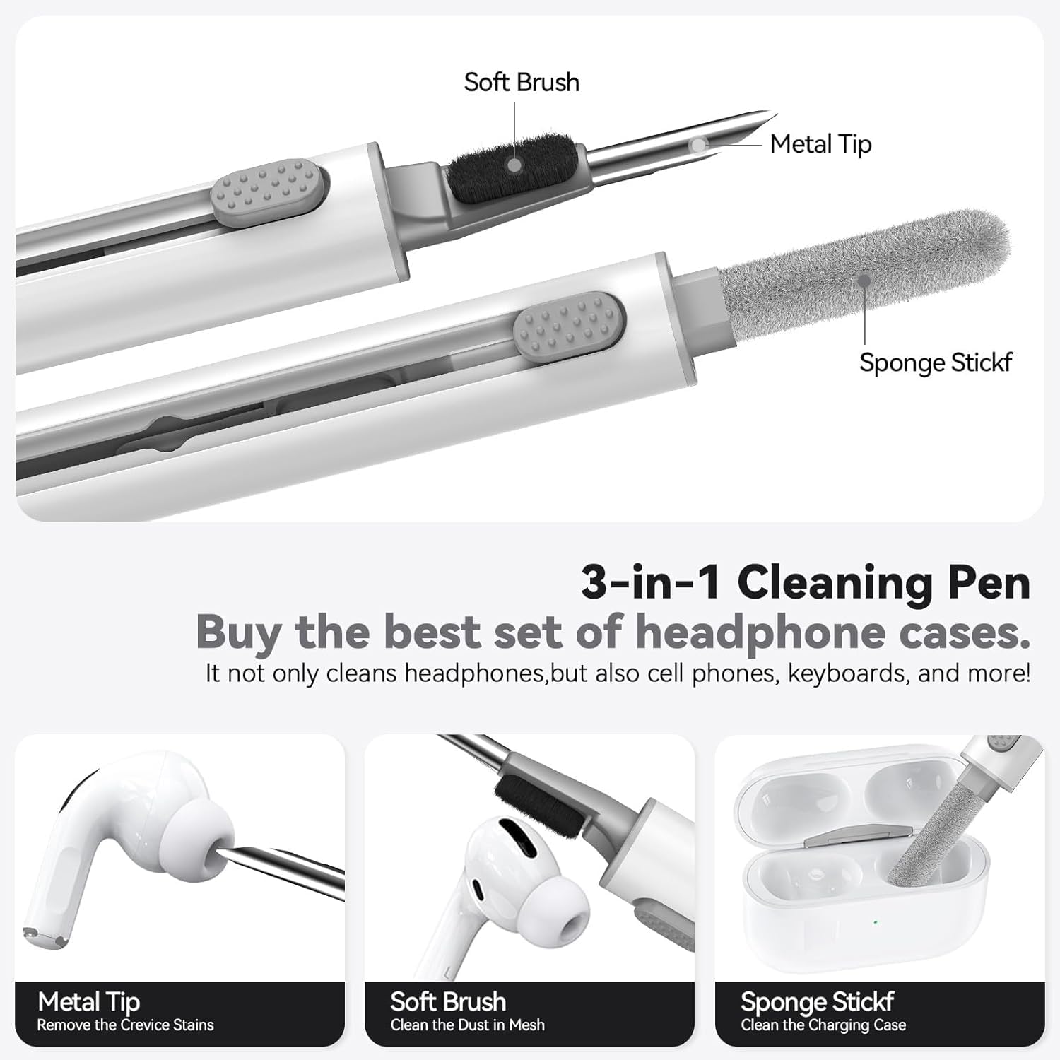 المثالي - حافظة ايربودز برو 3 ، جراب حماية من السيليكون الناعم... - view 4