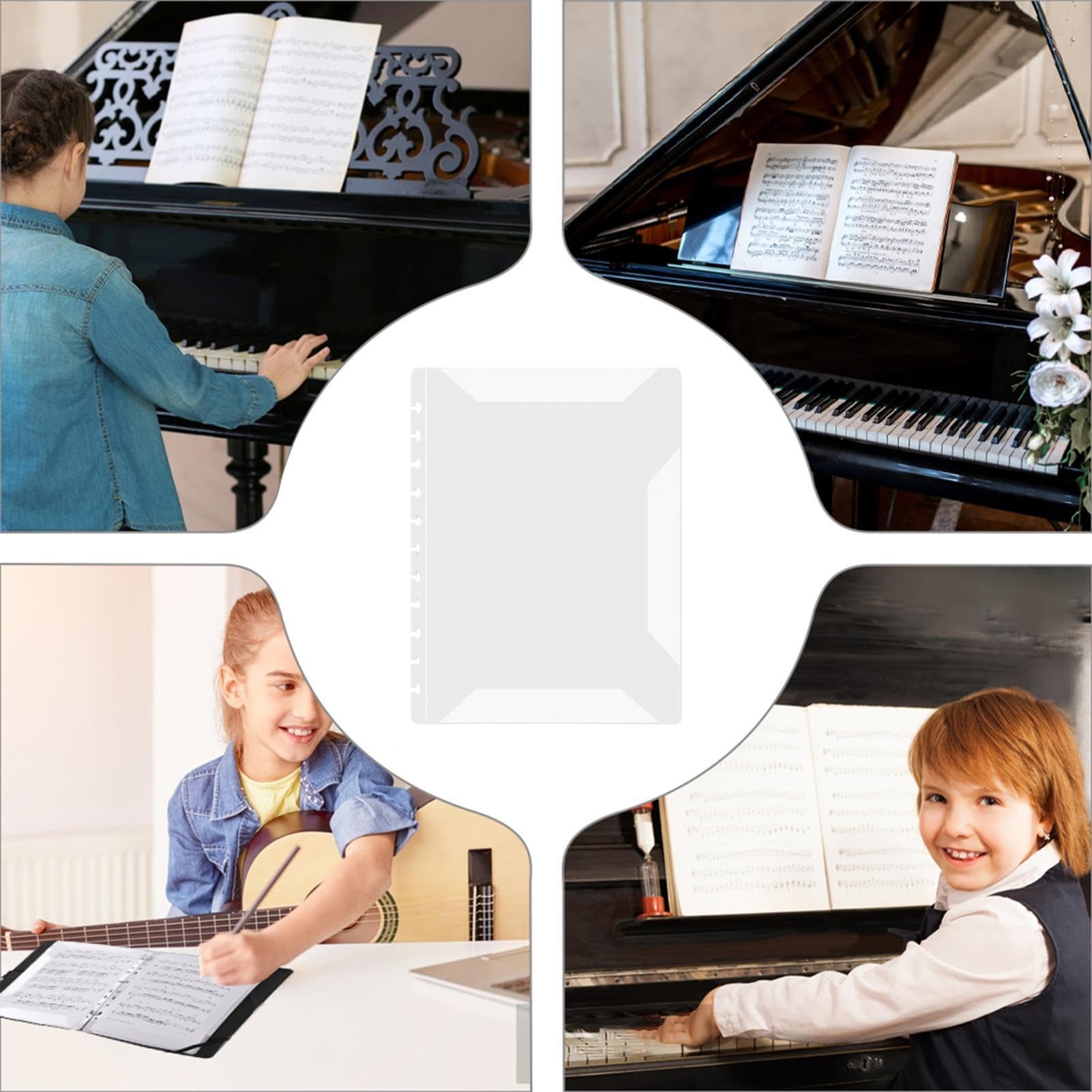 Folder na karty muzyczne A4 pyłoszczelne ochronne wymienne rękawy do