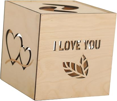 Wood Magic Box with Message, 2025 Fathers day, Personalized Gift for Parents, Romantic Customized for Her and Him, Lighting Box for Birthday, Anniversary, Creative Gift