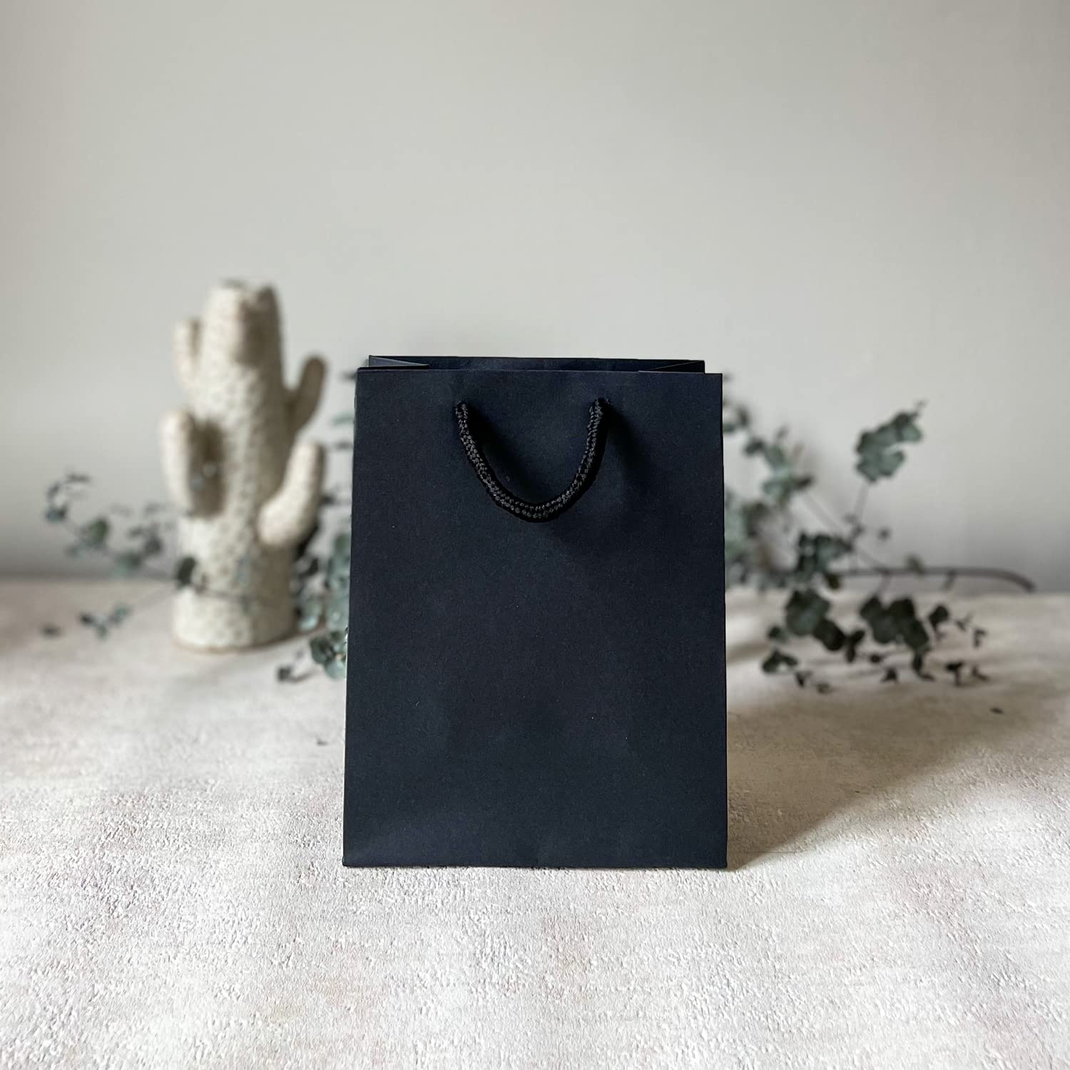 Thepaperbagstore 10× Black Extra Small Matt Gift Bags 11.5×14.5×6.5cm - Image 3