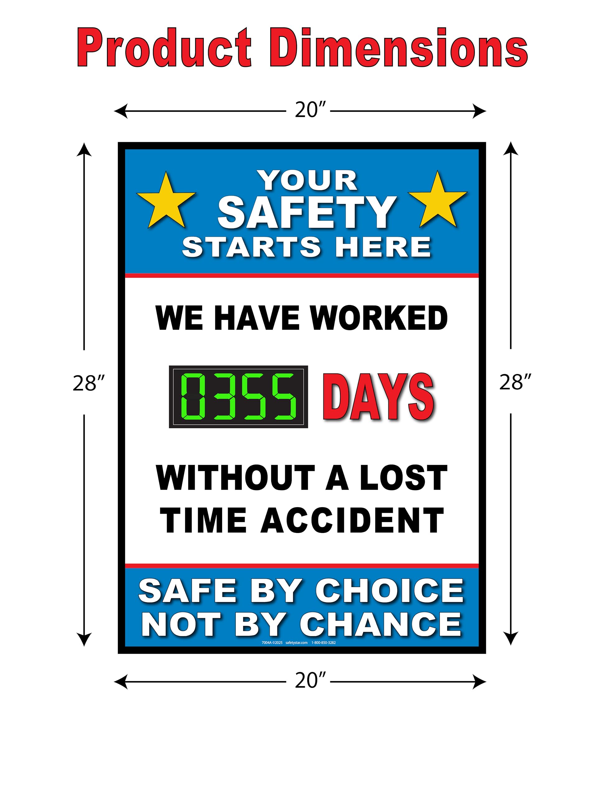 Marcador digital de seguridad LED de tamaño completo. Eléctrico (enchufable). 50.8 cm x 71.1 cm. Tu seguridad comienza aquí sin perder el tiempo, seguro para accidentes por elección no por