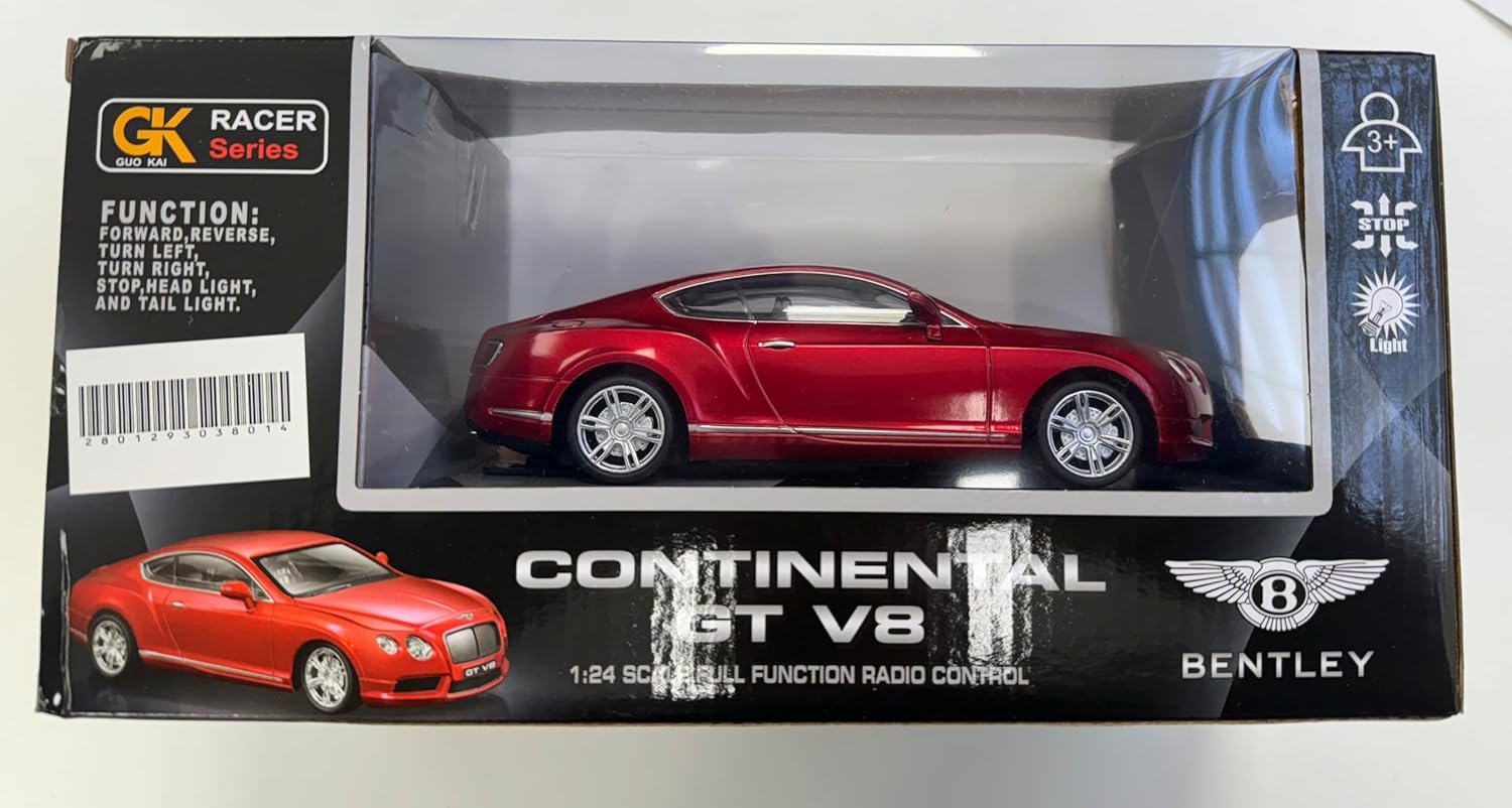 Bentley Official Licensed 1:24 Scale Continental GT V8 Racing car Remote Control Hobby car