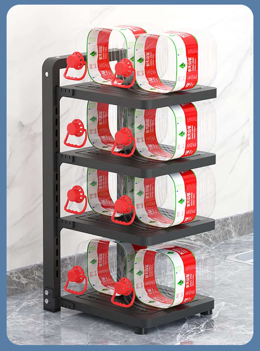 Organizer per pentole e padelle sotto il mobiletto, porta pentole e pentole regolabile per carichi pesanti a 3/4 livelli per organizzatori e contenitori per armadietti da cucina,4 Tier