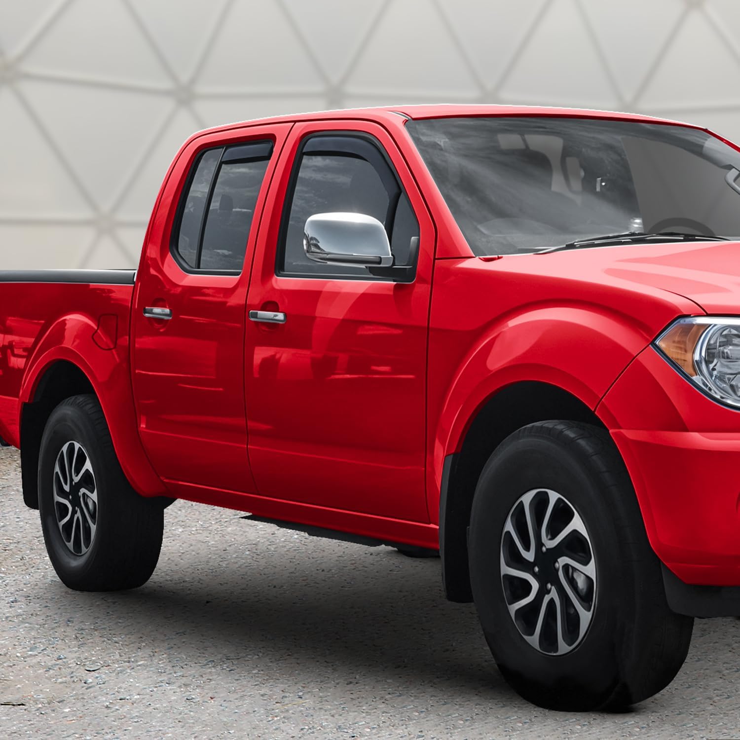 Voron Glass in-Channel Extra Durable Rain Guards for Suzuki Equator 2009-2012 Crew Cab, Window Deflectors, Vent Window Visors, 4 Pieces - 200460
