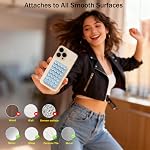 Silicone Double-Sided Suction Cup Phone Case Detachable Mount, Sticky Phone Grip Hands-Free Accessories for Selfies & Videos, Trending TikTok Items for iPhone & Android, White+Pink+Blue