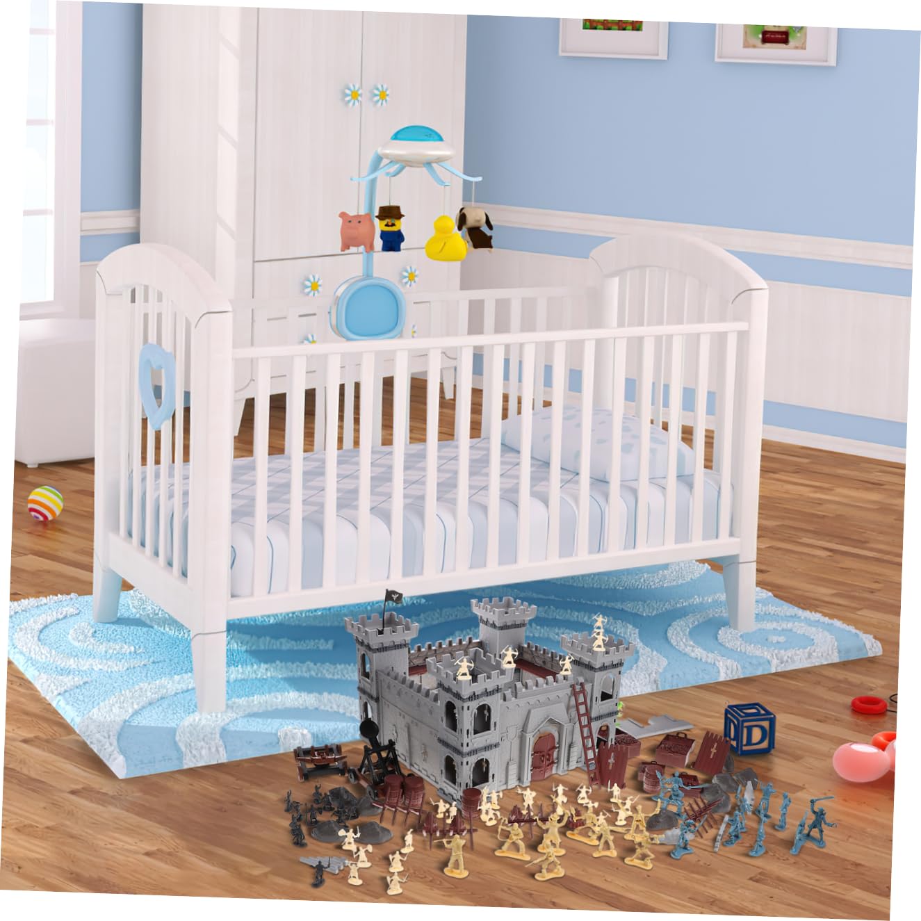 KOMBIUDA Set Castello Medievale Soldatini Pirata 310 Pezzi Plastico | Accessorio in Busta Incluso, Stile Tema Pirata, per Feste Speciali e Compleanni