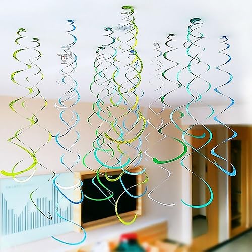 Miniatura 3 de AimtoHome Decoraciones de remolinos de fiesta, remolino colgante para decoración de techo, plateado, paquete de 30