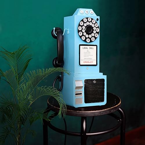 Miniatura 5 de Teléfono Antiguo – Esfera Rotativa Modelo de Teléfono Fijo Vintage Clásico Accesorios Retro Montados en la Pared, Manualidades, Ornamentos,