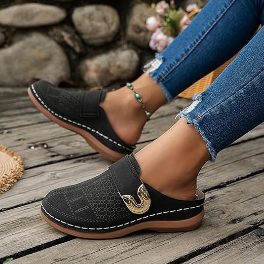 Ciabatte Ortopediche Donna Estive Con Plateau E Punta Chiusa, Antiscivolo Con Cuscino D'aria, Slip-on Per Casa E Piscina - 4