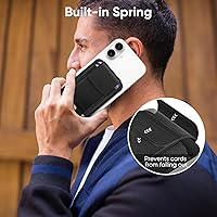 FINPAC MagSafe Wallet, Magnetic Card Wallet Holder For IPhone 16/15/14/13/12 Series, Safe RFID Blocking Slim Leather 6 Card Holder For Women Men, Carbon Fiber Black