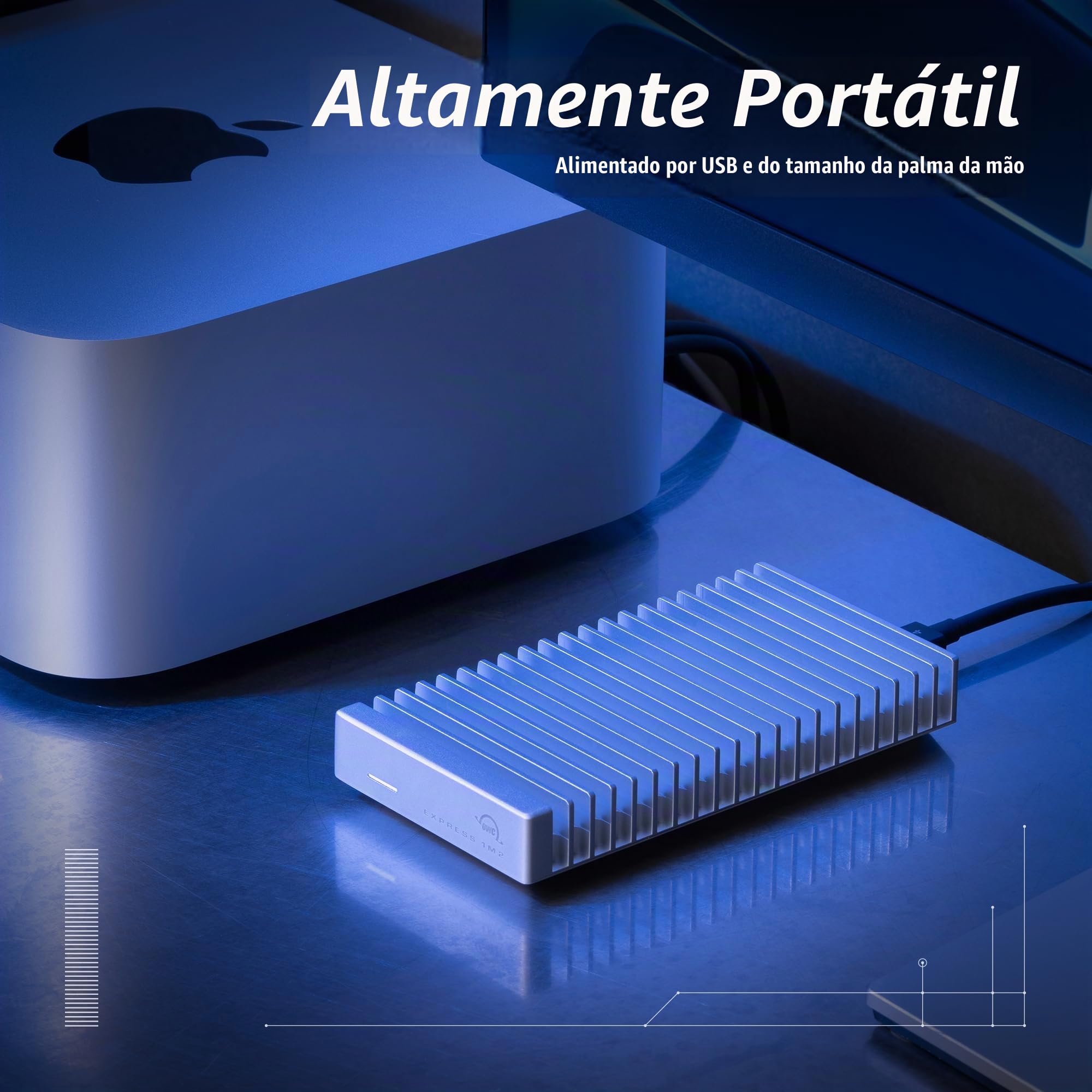 OWC Express 1M2 40Gb/s SSD NVMe portátil USB4 (compatível com