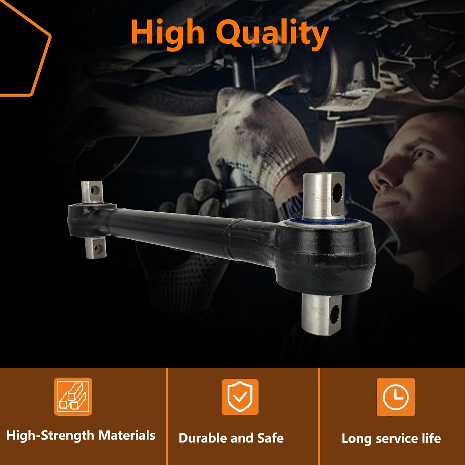 Torque Rod Arm with Bushing Fit for Kenworth Rear AirGlide 200 400 460 690 Suspensions #K195-474 F327339