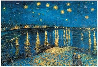 VINCENT VAN GOGH - NIGHT AT THE RHONE Print