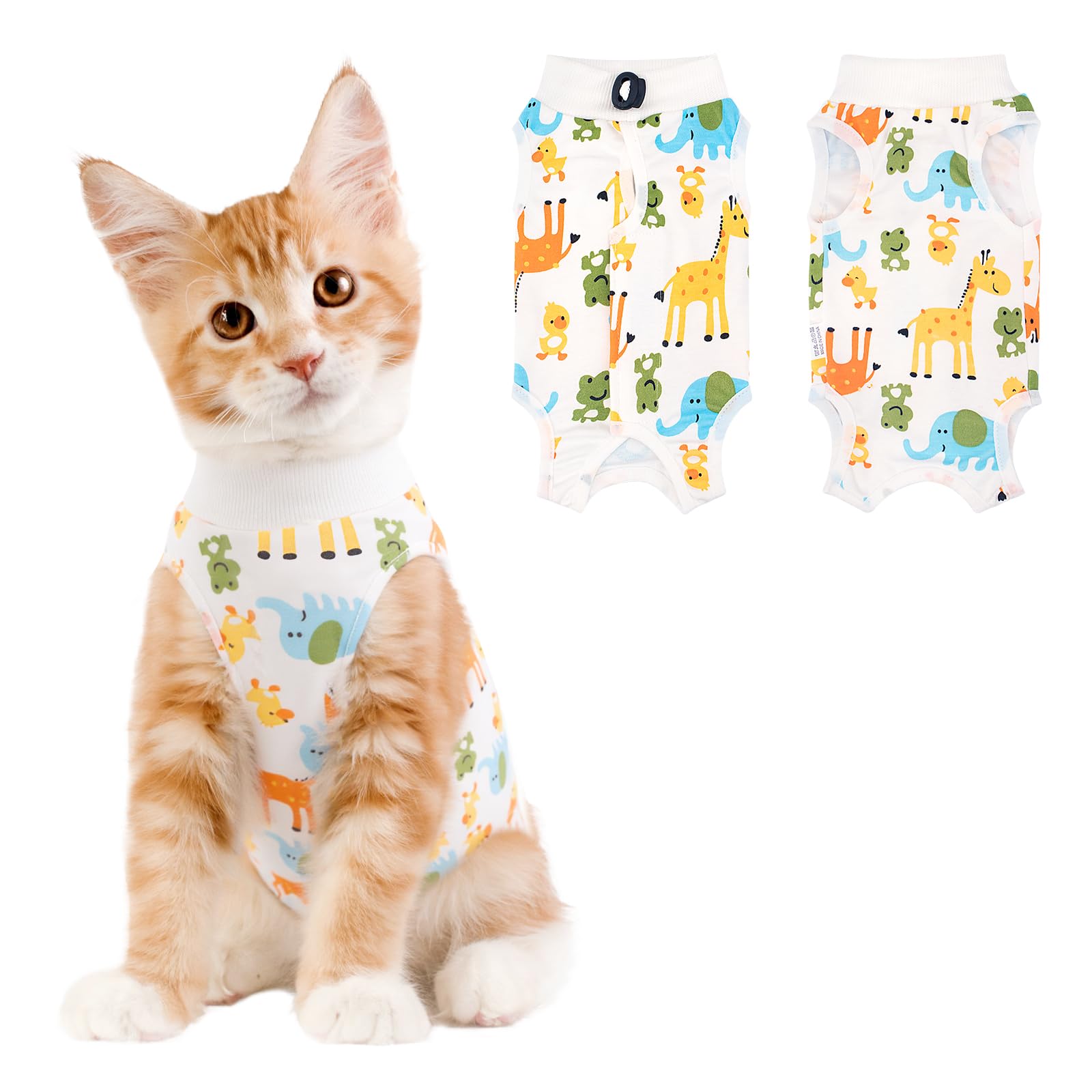 Cat Recovery Suit Female, Breathable Cat Onesie After Surgery Female for Abdominal Wounds or Skin Diseases, Surgery Recovery Suit Kitten Onesie After Spay Wear Anti Licking