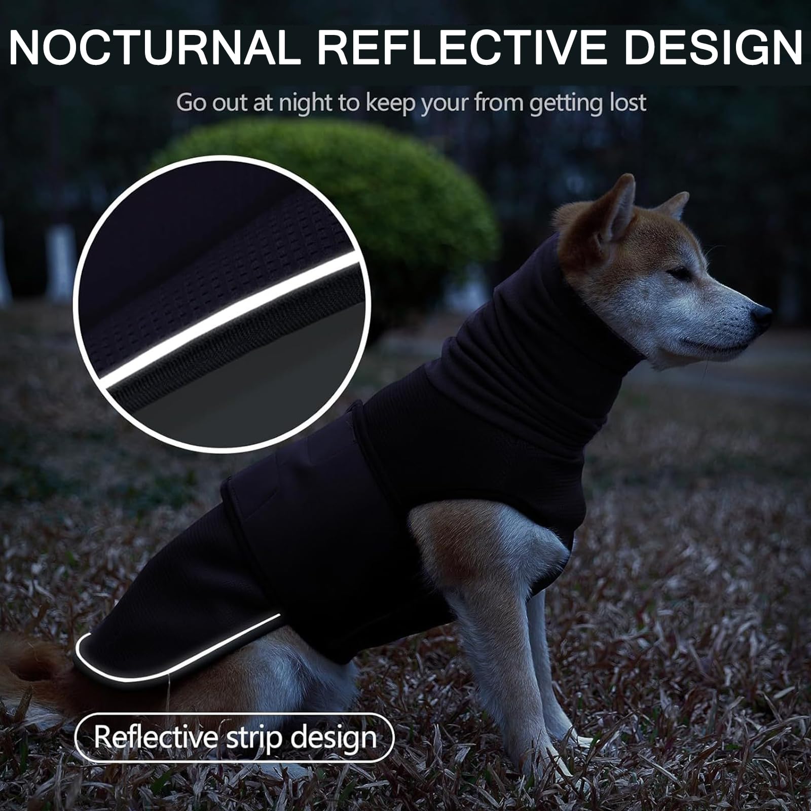 DAVBNM Dog Anxiety Jacket, Calming Dog Anxiety Jacket, Reflective Strips Calming Coat for Noise and Stress Relief - Image 4