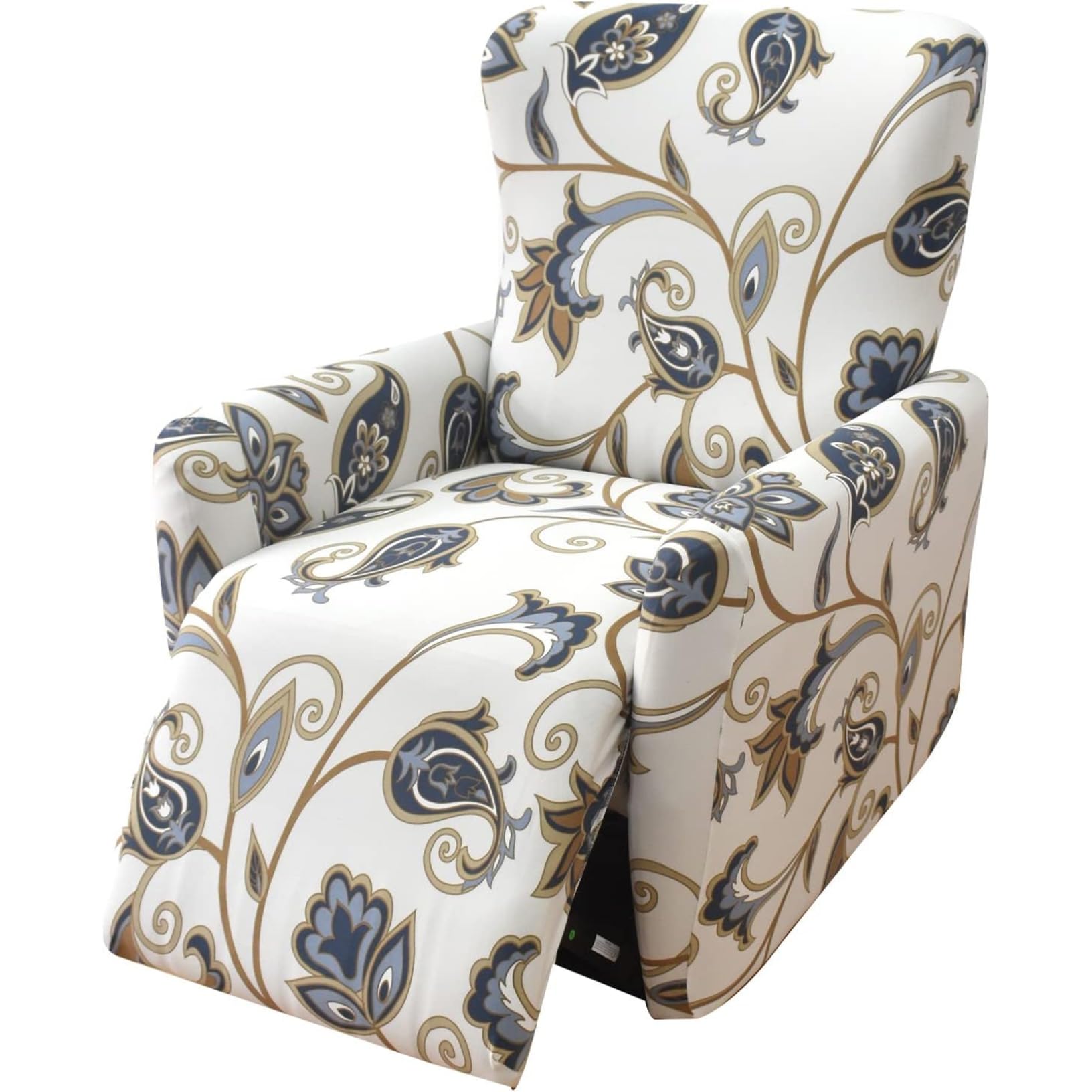 Fundas para sillas reclinables de 4 piezas con estampado floral para salón
