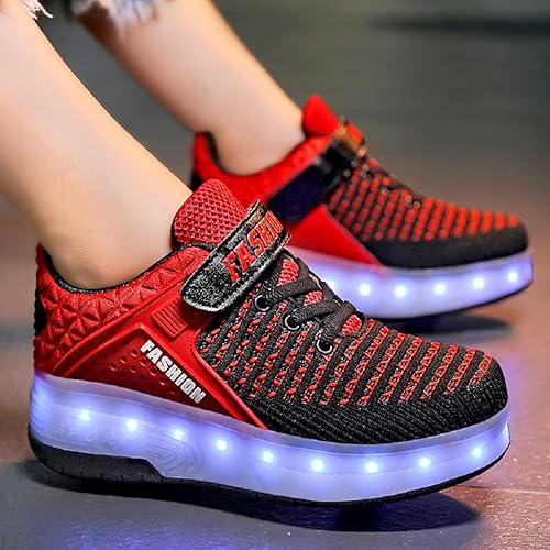 Miniatura 3 de AIkuass Zapatos con ruedas LED y USB recargables, zapatillas de patinaje con luces para niños y niñas