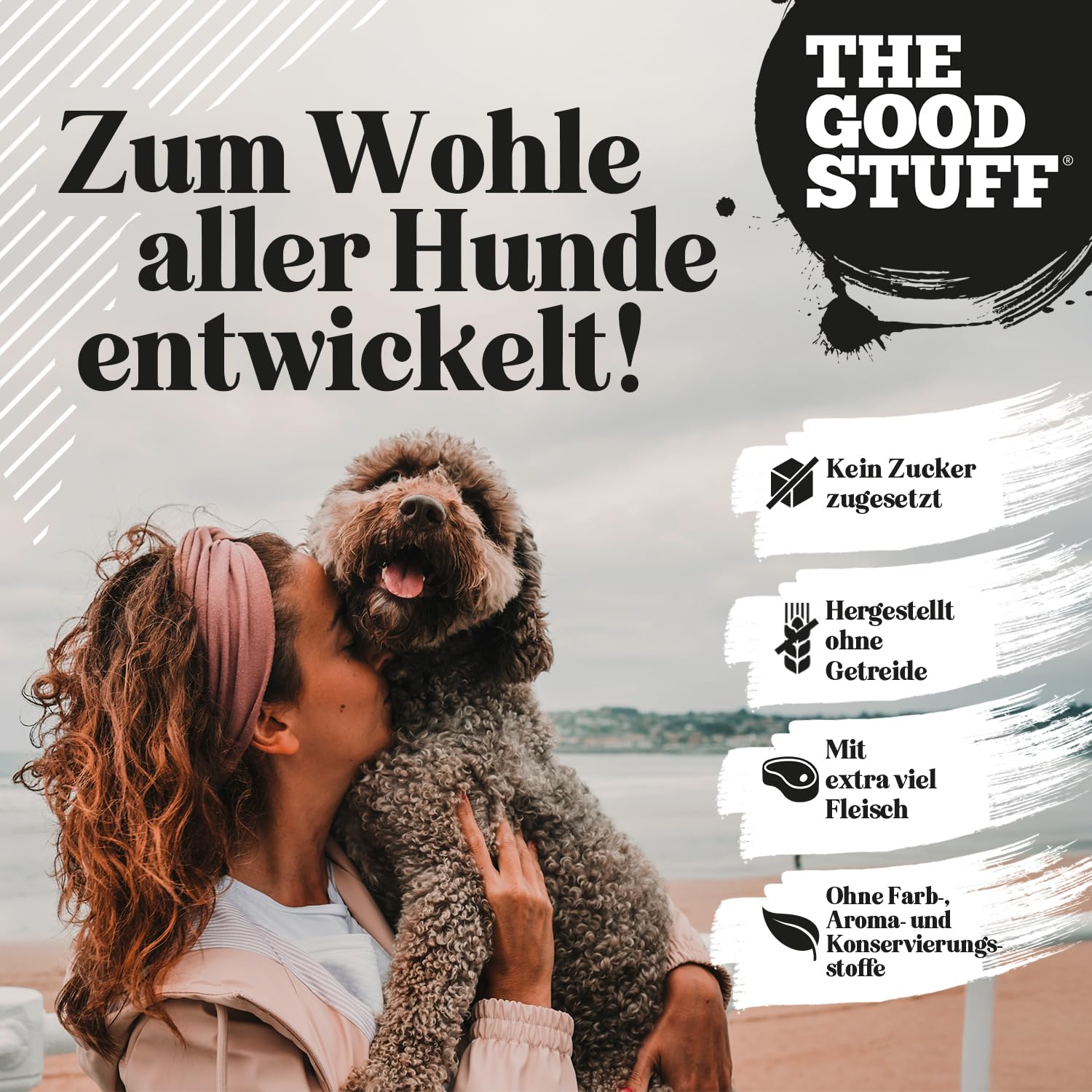The GOODSTUFF Rind Pur 6 x 400 g | Hochwertiges Nassfutter fr Hunde |  Hundefutter nass | Mit frischem Rindfleisch | Hunde Nassfutter getreidefrei  | Super-Premium Hundefutter mit hohem Fleischanteil : Amazon.de: Haustier