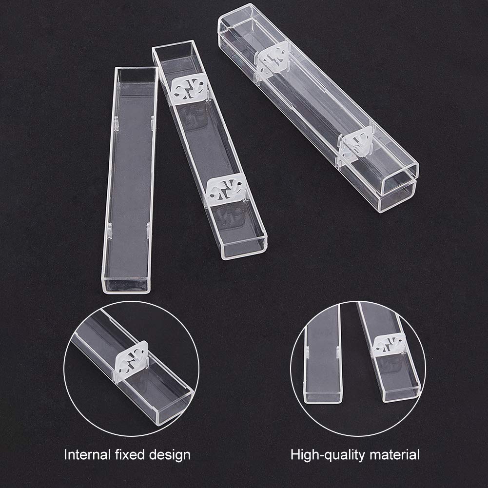NBEADS Estuche de Plástico para Bolígrafos 12pcs, Caja de Lápiz Transparente Caja de Almacenamiento de Lápiz Transparente para Oficina de Escuela