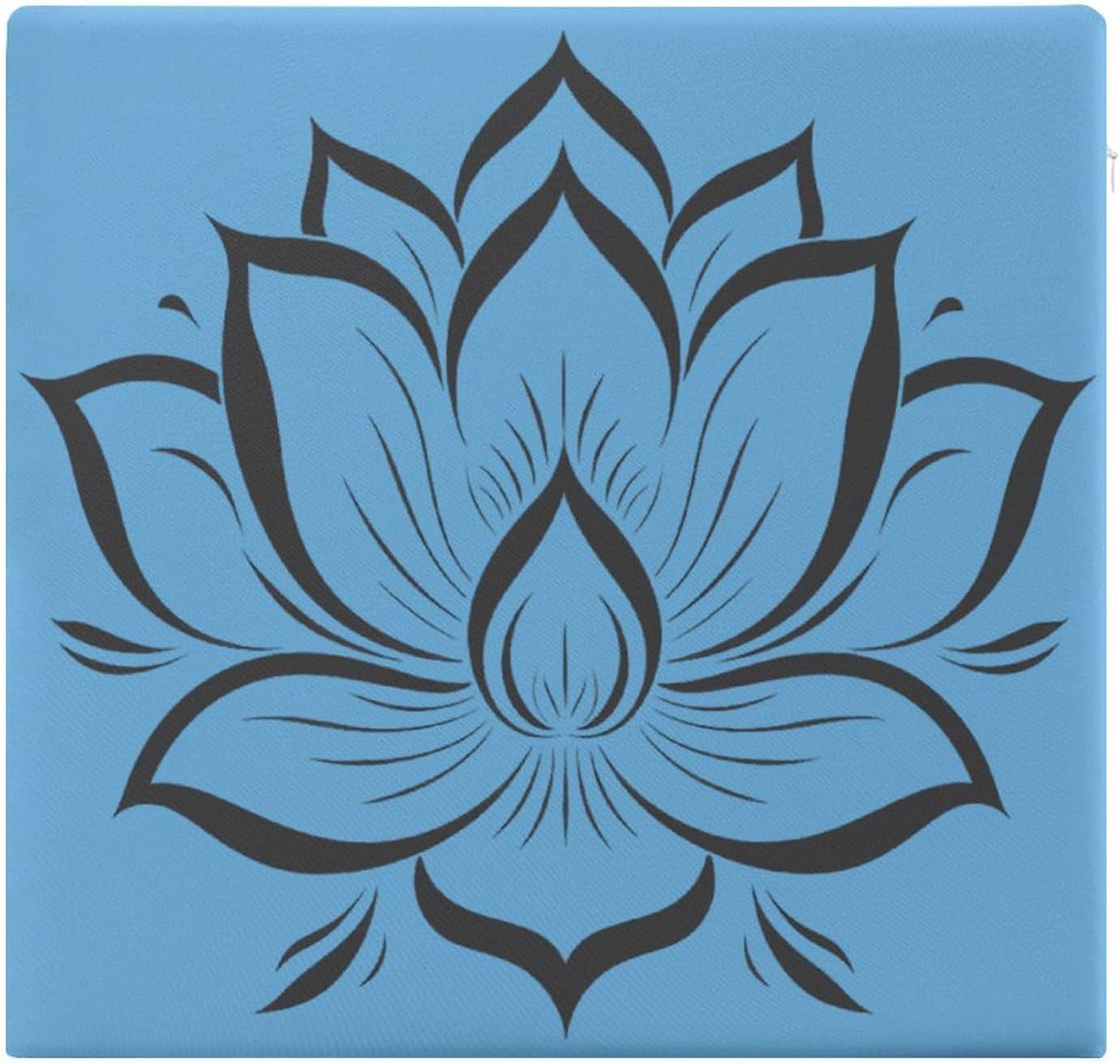 Lotuses Floor Pillow Meditation Yoga Cushion Square Chair Cushion Pillows Seating for Adults