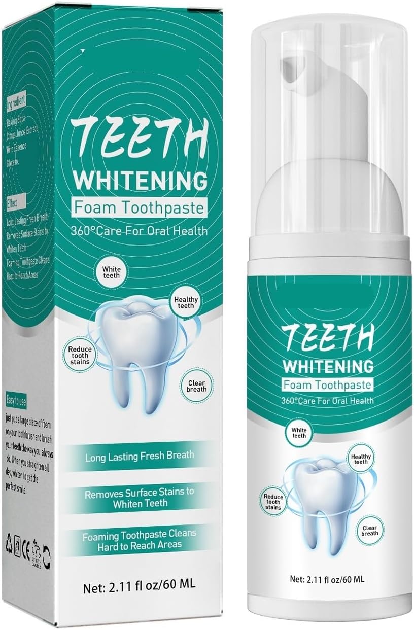 Foam Toothpaste - Fresh Breath & Teeth Whitening | Oral Hygiene Enamel-Safe Formula(2PCS)