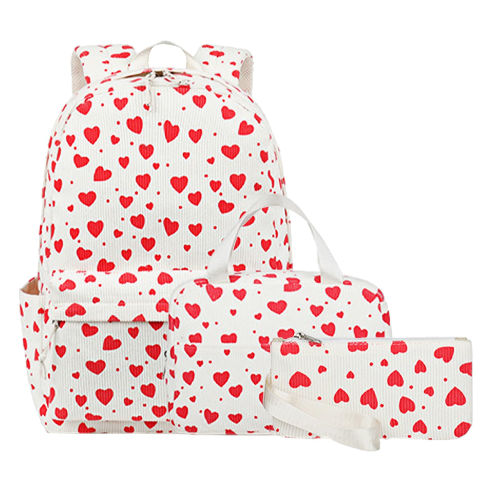 Schulrucksack für Kinder Rucksack, Brotdose, Federmäppchen | Büchertaschen-Set Für Frauen Mädchen Reisen Wandern Camping Outdoor Aktivitäten Outdoor College Sport Urlaub