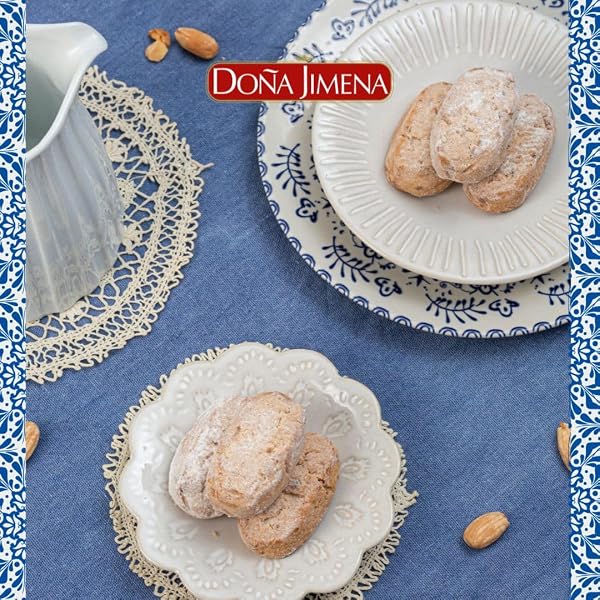 DOÑA JIMENA - Polvorón aux amandes, Qualité Suprême, gourmandise typique de Noël, Recette Artisanale, 430g - 4