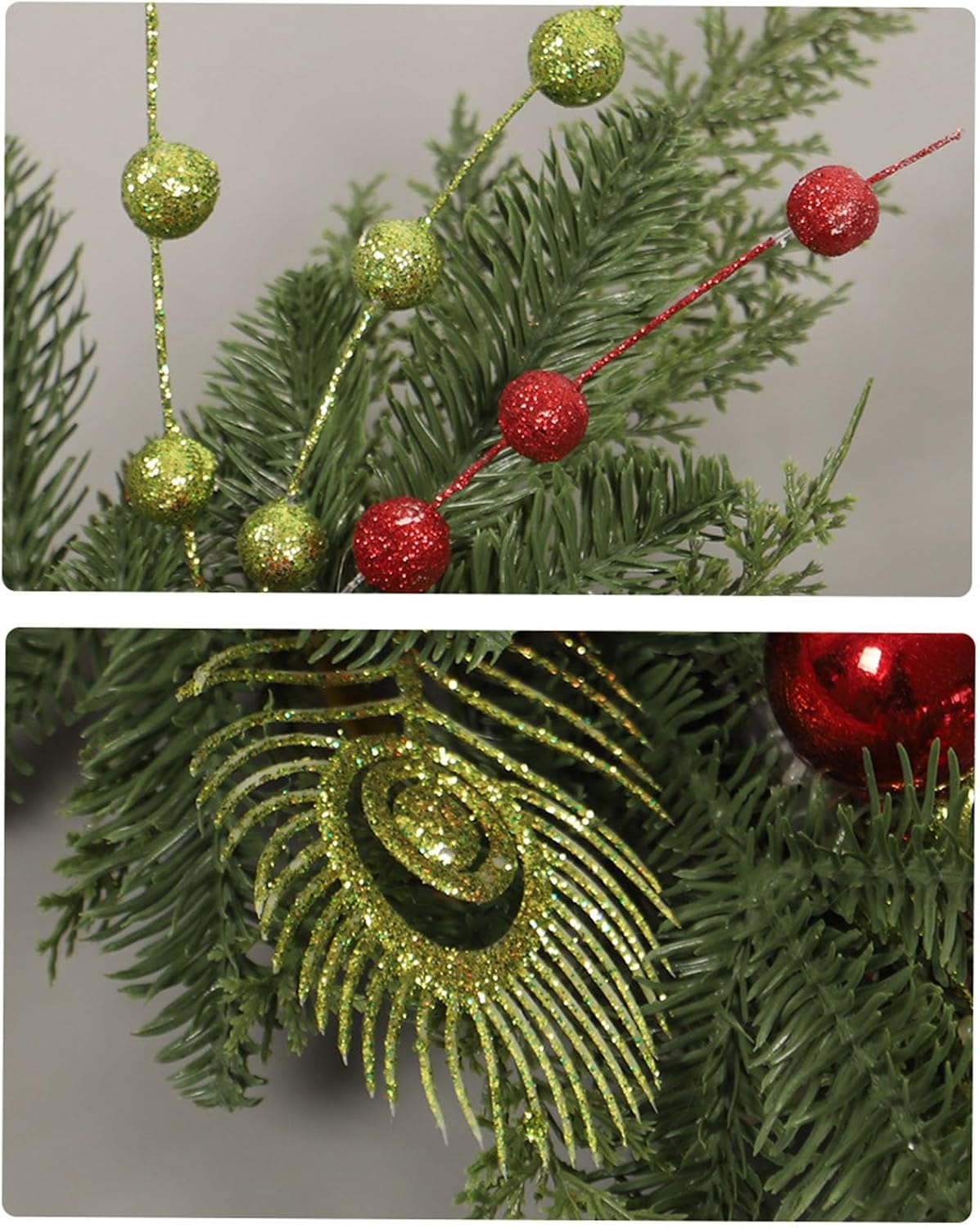 Holiday Door Swag Christmas Wall Decor Featuring Faux Pine