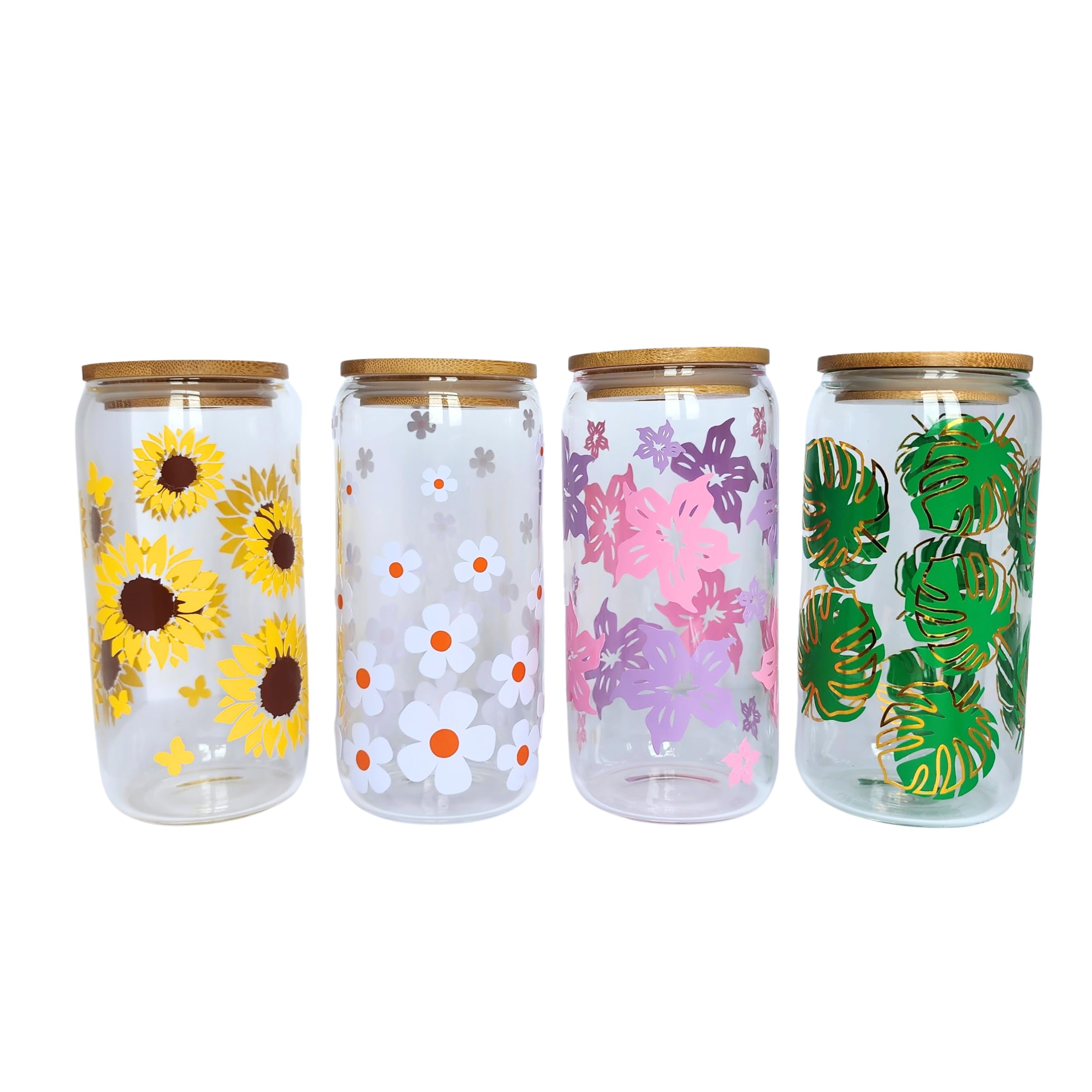 Copas de agua florales para cenas en la terraza y bebidas frías en verano